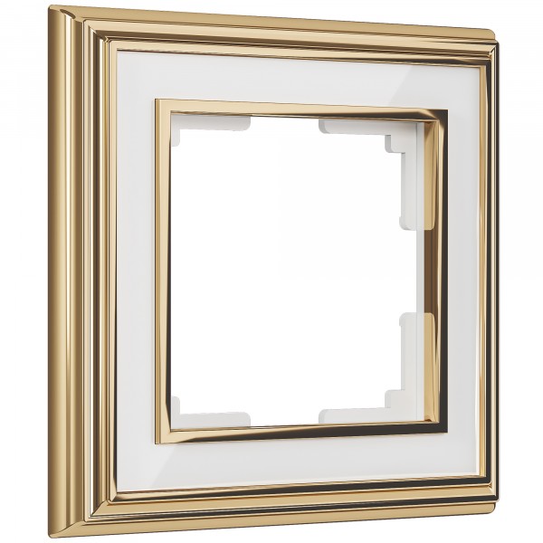 Рамка на 1 пост Werkel WL17-Frame-01 Palacio (золото / белый) - купить в Казани