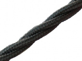 Витой ретро кабель для внешней проводки Werkel Retro 3х2,5мм черный - купить в Казани