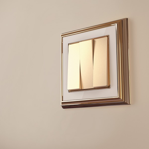 Рамка на 1 пост Werkel WL17-Frame-01 Palacio (золото / белый) - купить в Казани